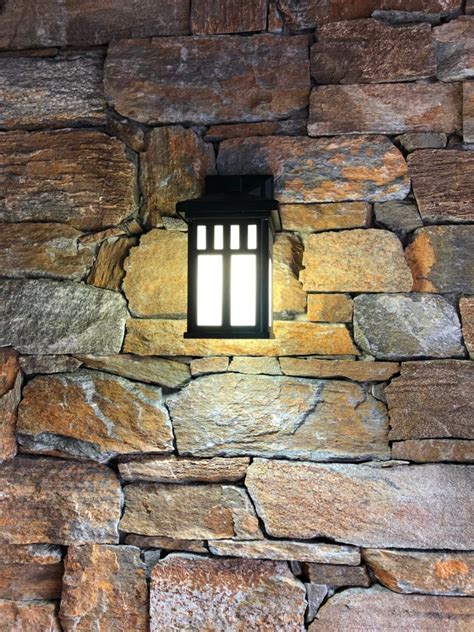 stone veneer light fixtures